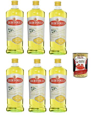 Italian Gourmet E.R. Bertolli Olive Oil Cucina Set of 6 (6 x 1000 ml) + Italian Gourmet Pulp 400 g
