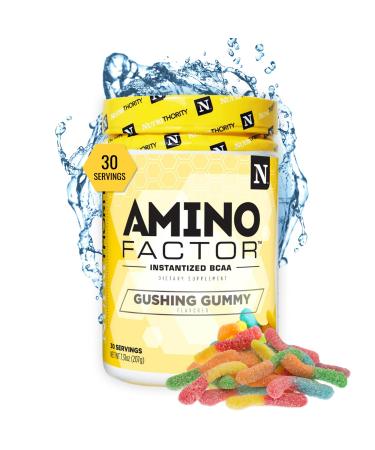 Nutrithority - BCAA Powder Post Workout Recovery Powder with BCAAs Amino Acids L-Isoleucine L-Leucine and L-Valine Improve Muscle Recovery and Hydration Sugar Free (Gushing Gummy) (30 Servings)