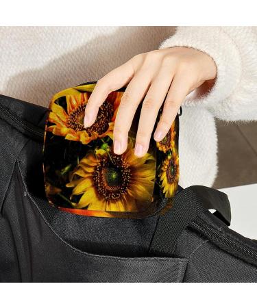 Women's Sunflower Napkin Storage Bag | Portable Menstrual Cup & Bandage Organizer | Perfect for First Period - Buy Online on GoSupps.com