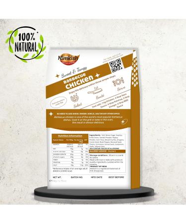 Nimkish Barbecue Chicken 50g | Instant Indian Spice | No need to add onion ginger garlic salt or any other spice - Buy Online on GoSupps.com