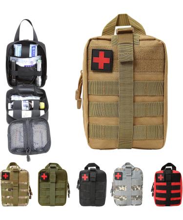 Buy Bituor Tactical First Aid Bag - Waterproof Molle EMT Pouch for Outdoor Camping Travel & Adventure (Brown) | Premium Survival Gear - Buy Online on GoSupps.com