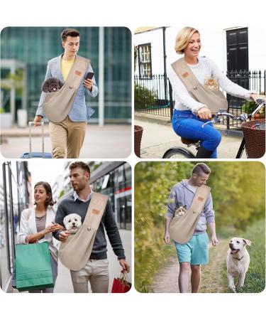Buy VRBabies Dog Carrier Bag for Small Dogs - Adjustable Straps Breathable Mesh - Khaki Color - Buy Online on GoSupps.com