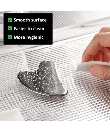 Buy Landrain 2-Piece Gua Sha Stone Set - Heart Shape Stainless Steel Facial Massage Tools for Glowing Skin - Buy Online on GoSupps.com