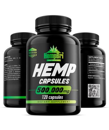 Hemp Oil Extract Capsules for Joint Support Your Health Sleep Supplement Pill Tablets Immune Natural Seed Oils Powder by Hempbri