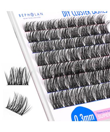 Lash Clusters DIY Eyelash Extensions Bepholan Clusters Lashes C Curl Individual Lashes Eyelash Clusters DIY at Home C27B-56B
