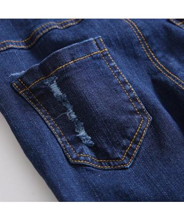 KIDSCOOL SPACE Baby & Little Boys/Girls Water Washed Ripped Soft Denim Overalls 12-18 Months Blue-1974 - Buy Online on GoSupps.com