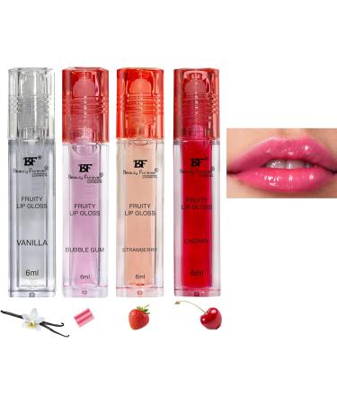 Beauty Forever Fruity Roll on Lip Gloss Moisturising & Hydrating Available in 4 Flavours 6ml (Vanilla) - Buy Online on GoSupps.com