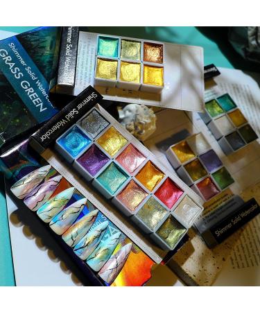 U-Shinein 12 Colors Watercolor Nail Paint Powder - Holographic & Chrome Nail Art Glitter for DIY Manicure - Buy Online on GoSupps.com