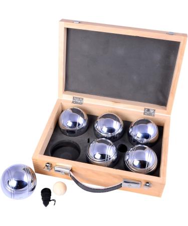 Engelhart Triplet Boule Balls Set - 6 Premium Balls in Beautiful Wooden Case for 2 Players - Ideal for International Shipping - Buy Online on GoSupps.com
