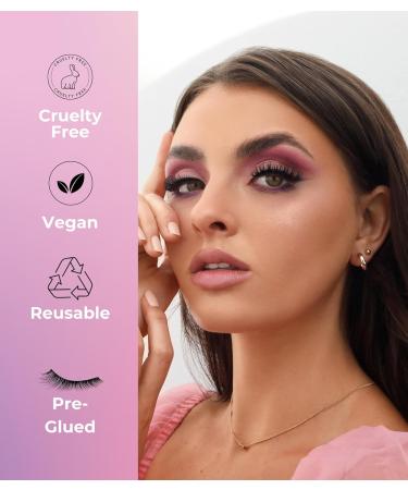 Lola's Lashes Pre-glued Lashes | Bold Definition Starter Kit | Pre-Glues Lashes | Easy Application | Stick & Clamp Tools Included | 5 Days Wear & Waterproof | 10-14mm - Buy Online on GoSupps.com