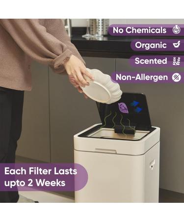 HOVUK Lavender Leaf-Shaped Trash Can & Air Freshener - 2 Pack Odor Remover for Kitchen Waste Buckets - Buy Online on GoSupps.com