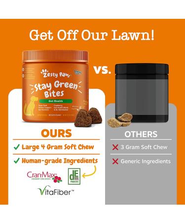 Zesty Paws Stay Green Bites for Dogs - Beef Flavor Digestive Chews, 90 Soft Chews - Buy Online on GoSupps.com