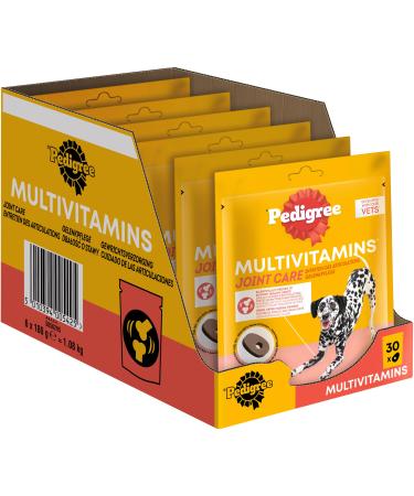 Pedigree dog snacks multivitamins joints - 30 soft dog tackers 180g - supplements to support healthy joints simple feeding
