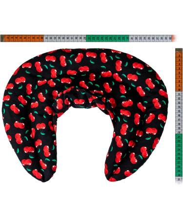Cozy Cherry-Black Neck Pillow with Stand-Up Collar - Heat Pad & Cherry Stone Comfort - Buy Online on GoSupps.com