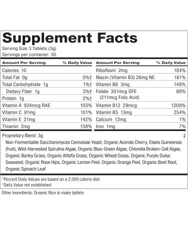 Dr. Schulze's SuperFood 100 - Everyday Superfood Supplement to Support Overall Wellness - Mutivitamin Support for Cellular Nutrition & Energy - Clean Ingredients - Gluten-Free & Dairy-Free - 90 Count Natural 90 Count (Pack  - Buy Online on GoSupps.com