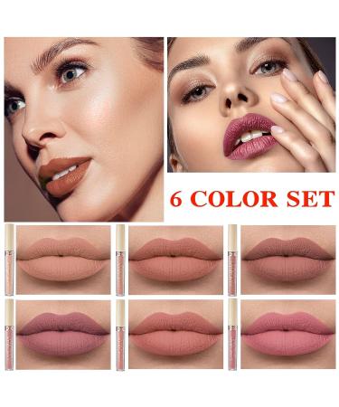 NVLEPTAP 6PCS Matte Liquid Lipstick Set - Long Lasting Nude Lip Stains for Women | Waterproof & Non-Fade Lip Makeup - Buy Online on GoSupps.com