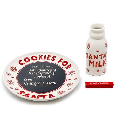 Personalized Santa Cookie Set with Chalkboard Message - Perfect Gift for Kids and Parents | Cookies for Santa Tradition Kit - Buy Online on GoSupps.com