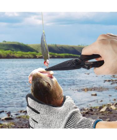 Dr.meter Aluminum Fishing Pliers | Saltwater Resistant Gear with Tungsten Carbide Cutters | Hook Remover, Fish Holder, Gripper & Gloves | Fishing Gifts for Men - Buy Online on GoSupps.com