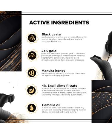 Eveline Cosmetics Prestige 24K Snail & Caviar Night Cream 50ml - Hydrating Anti-Aging Treatment for Glowing Skin | Buy Online Internationally - Buy Online on GoSupps.com