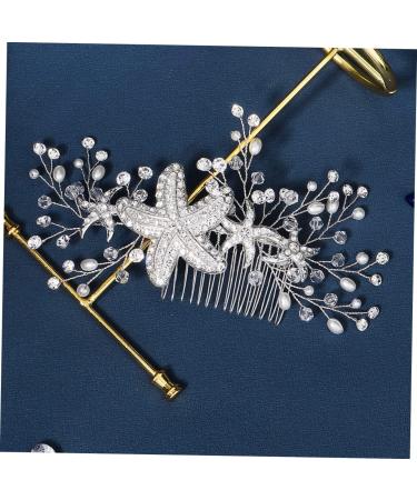 Beatifufu Starfish Hair Comb Hair Comb Hair Side Combs Wedding Hair Accessories for Brides Bridal Hair Comb Hair Comb Accessory Bridal Headpieces for Wedding Decorative Hair Combs - Buy Online on GoSupps.com