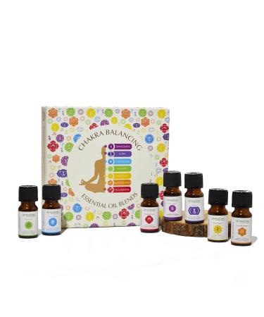 7 Chakra Essential Oil Diffuser Blend Gift Set by Aromafume | 7x 10ml/0.33 fl oz |Aromatherapy Oils for Meditation Chakra Balance| Yoga & Reiki Gifts| Essential Oil Set for Plexus Root Chakra & more 7 Chakra Eo - Diffuser