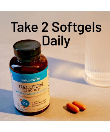 NatureWise High-Purity All-Natural Calcium 1250mg + Vitamin D3 1000IU + Organic MCT Coconut Oil - Pregnancy Safe + Non-GMO - Absorption Friendly Gluten Free - 60 Softgels 30-Day Supply Unflavored 60 Count (Pack of 1) - Buy Online on GoSupps.com