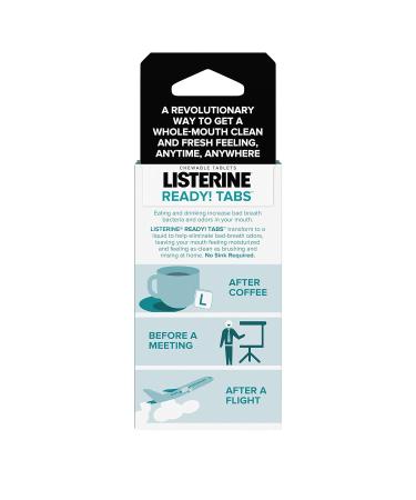 Listerine Ready! Tabs Clean Mint 24ct Chewable Tablets - Fresh Breath on the Go! - Buy Online on GoSupps.com