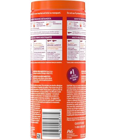 Metamucil Premium Blend 4-in-1 Daily Fibre for Digestive Health Plant-Based Psyllium Husk Powder Supplement Sugar-Free with Stevia Orange Flavored 72 Servings Orange 72 Servings (Pack of 1) - Buy Online on GoSupps.com