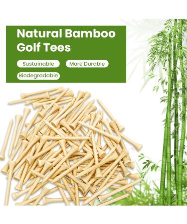 Professional Bamboo Golf Tees Wood Pack of 50 | 3-1/4 Long & 2-1/8 Short Biodegradable Tees | Reduce Friction & Side Spin | Driver Golf Accessories - Buy Online on GoSupps.com