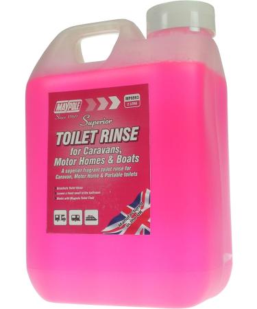 Maypole Superior 2 Liter Eco Pink Fragrant Toilet Rinse for Caravans Motorhomes Boats Portable Toilets - Buy Online on GoSupps.com