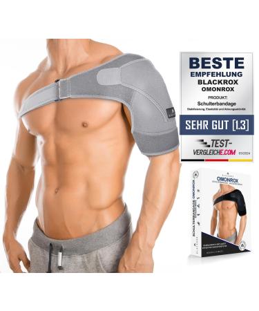 Blackrox shoulder bandage comparison winner 2024 One size |For women & men |Shoulder support |Perfect for sports strength sport & bodybuilding |Omonrox unit size gray - Buy Online on GoSupps.com