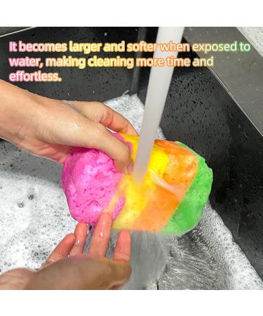 Buy 4-Piece Bathing Sponge Set | Large Massage Shower Sponges for Deep Peeling | Colorful Body Scrubs for Men Women & Adolescents - International Shipping - Buy Online on GoSupps.com