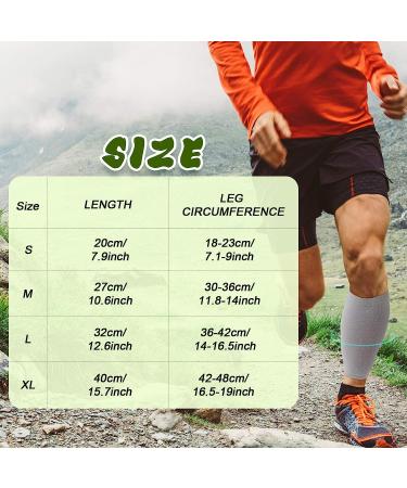 SATINIOR 4 Pairs Calf Compression Sleeve for Men Women Youth - Leg Support for Running, Cycling, Walking - Relieve Calf Pain - Medium Size (Black, White, Gray, Blue) - Buy Online on GoSupps.com