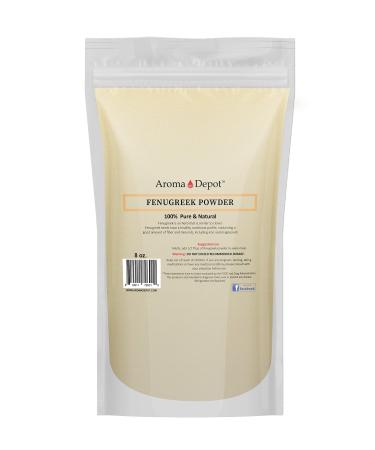 8oz Fenugreek Seed Powder (Trigonella foenum graecum) 8 oz Menti Powder Bulk Herb | Gluten Free & Non-GMO | Hair and skin health.