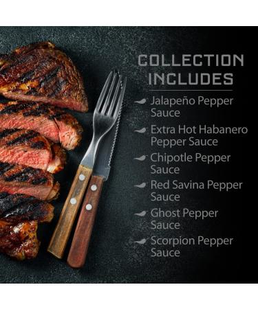 Melinda's Pepper Sauce Challenge Collection - Extra Spicy Gourmet Hot Sauce Gift Set - Jalape o, Habanero, Chipotle, Red Savina, Ghost, Scorpion - 5 oz, 6 Pack - Buy Online on GoSupps.com