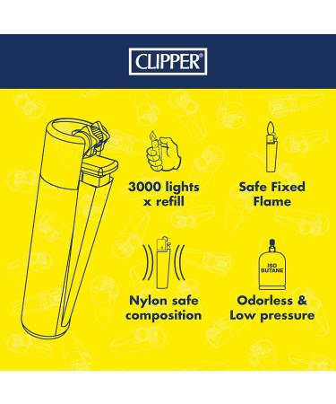 Clipper Reusable Lighter Classic Metal Refillable Lighters Silver Collection Display of 12 Units (Gift Box Included) Multi-Purpose Lighter Premium Quality Unique Packing Tool Everyday Use - Buy Online on GoSupps.com