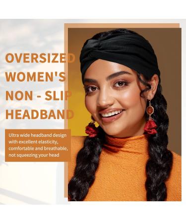 Kavya Wide Headband for Women - Red Knotted Hairbands | Elastic Soft Head Band for Fashionable Hair Accessories - Buy Online on GoSupps.com