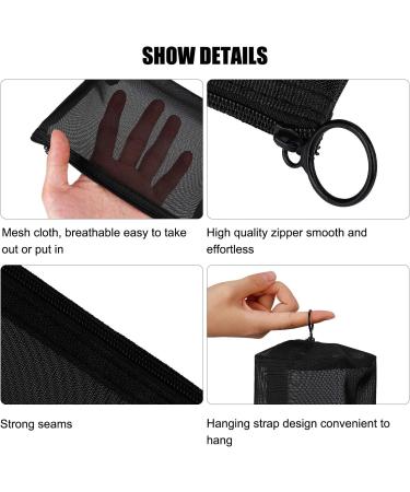 Travel Toiletry Bags Set - Mesh Cosmetic Bags with Zipper (3 Sizes) for Men & Women | Black Makeup Organizer - Buy Online on GoSupps.com