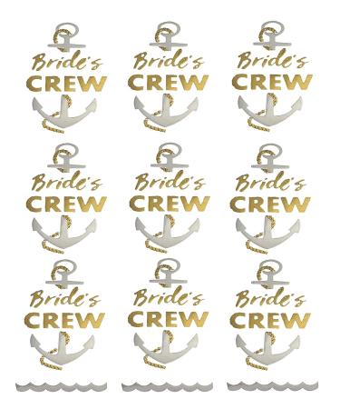 Bachelorette Bride to Be Nautical Temporary Tattoos - 100+ Gold Metallic Designs - Bride's Crew, Nauti Bride, Last Fling - Perfect for Engagement & Bachelorette Party - Waterproof & Nontoxic - Buy Online on GoSupps.com