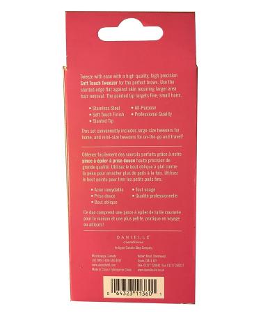 Danielle Creations Soft Touch Stainless Steel Tweezers - Pink | Slant and Point Design - Buy Online on GoSupps.com