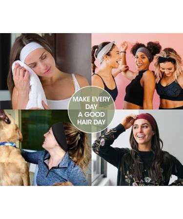 AKTVSHOW 12 Pack Women's Short Hair Elastic Headbands for Workout Sports Yoga - Wide Thick Sweat Headbands for Exercise - Hair Accessories Set - Buy Online on GoSupps.com
