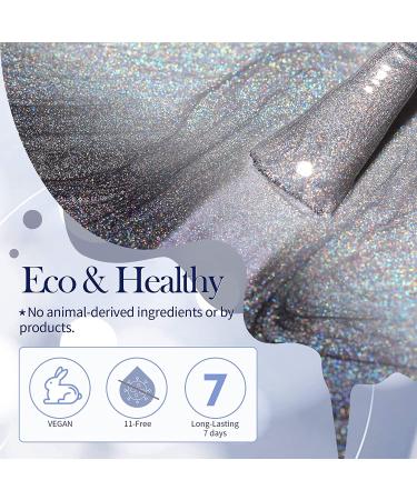 BORN PRETTY Thermal Glitter Nail Polish in Black - Color Changing Holographic Finish - Buy Online on GoSupps.com