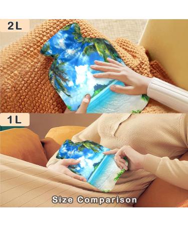 Shop Naanle Tropical Palm Hot Water Bottle 2L - Relief for Menstrual Cramps & Pain Heat & Cold Therapy | International Shipping Available - Buy Online on GoSupps.com