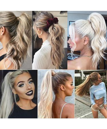 Buy S-Noilite Clip-In Hair Extensions - Realistic Braid Ponytail 58cm Ash Blonde Mix & Bleach Blonde - Perfect for Natural Looks! - Buy Online on GoSupps.com