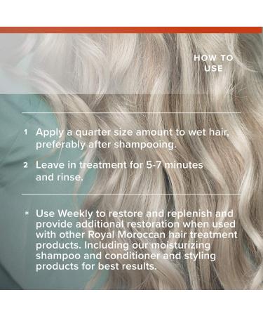 Royal Moroccan Formula Hair Mask Treatment for Dry & Colored Hair - Hydrating 250ml with Moroccan Argan Oil - Ideal for Color Treated & Frizzy Hair - Buy Online on GoSupps.com