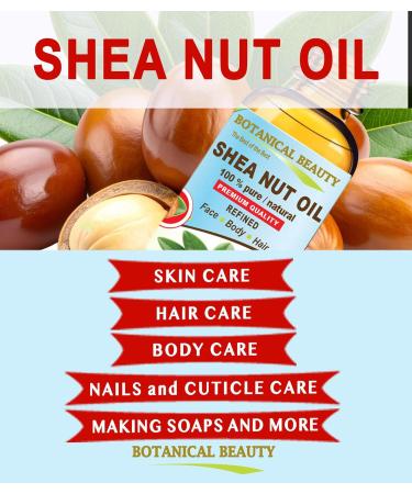 Botanical Beauty SHEA NUT OIL 100% Pure Natural Undiluted Refined Cold Pressed Carrier Oil for Face Skin Hair Lip Nails. (Karite) Nut Oil. Rich in Vitamin E Vitamin A (4 Fl Oz) 4 Fl Oz (Pack of 1) - Buy Online on GoSupps.com