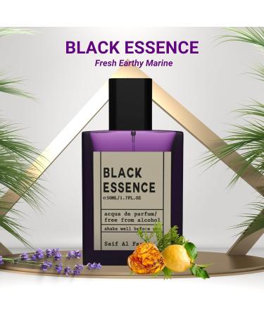 Black Essence - Exquisite Acqua de Parfum for Men & Women | Fresh Earthy Marine Perfume | Alcohol Free Arab Perfumes 1.69 Fl. Oz. - Buy Online on GoSupps.com