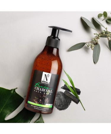 Nutriglow Natural S Bamboo & Charcoal Acne Face Wash | Detox Brighten & Smoothen Skin with Raspberry Seed Oil & Aloe Vera - 10.14 Oz - Buy Online on GoSupps.com