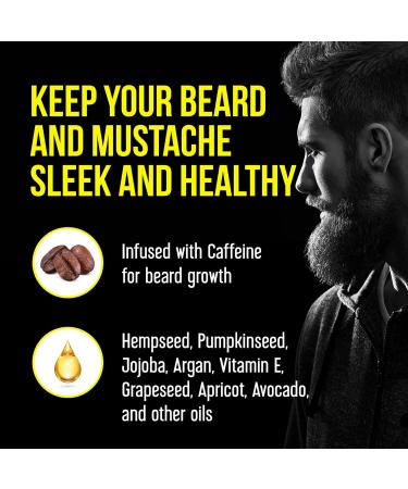 Beard Bolt XL - Men's Mustache & Beard Balm | Leave-in Conditioner with Jojoba & Argan Oil | Stimulates Growth & Adds Volume - Buy Online on GoSupps.com