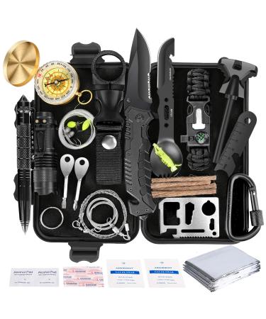 Survival Kit 35 in 1, First Aid Kit, Survival Gear, Survival Tool Gifts for Men Boyfriend Him Husband Camping, Hiking, Hunting, Fishing - Buy Online on GoSupps.com
